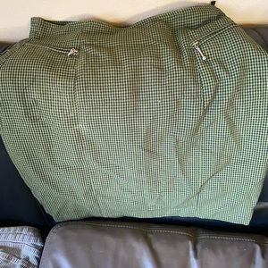 Forrest green zipper embellished mini